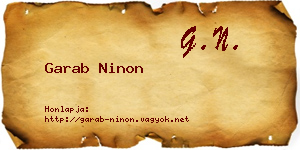 Garab Ninon névjegykártya